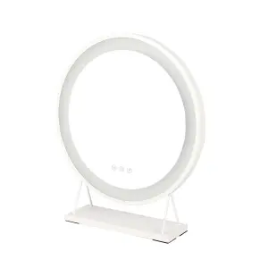 Round Hollywood Vanity Makeup Mirror with LED Lights Dimmable Touch Screen 46cm (H)