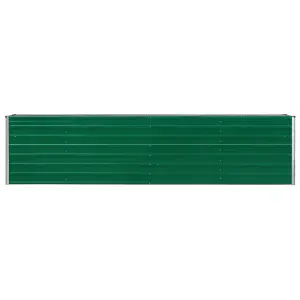 Berkfield Raised Garden Bed 320x40x77 cm Galvanised Steel Green