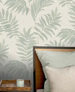 Sumatra Palm Leaf Green Wallpaper