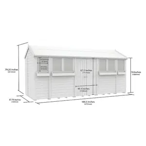 DIY Sheds 5x16 Apex Summer Shed