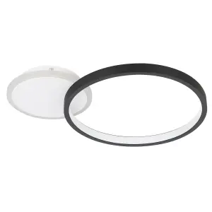 EGLO Gafares LED Black/White Flush Ceiling Light