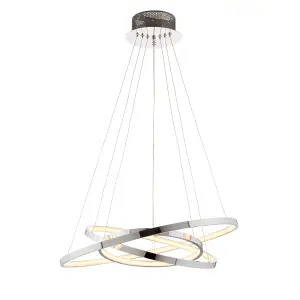 Anson Lighting Morgan Chrome Integrated LED Ceiling Pendant