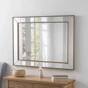 Seamus Glass Wall Mirror Champagne / 95cm H x 69.5cm W