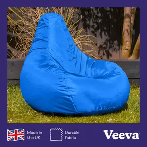 Veeva Recliner Indoor Outdoor Bean Bag Blue Bean Bag Chair