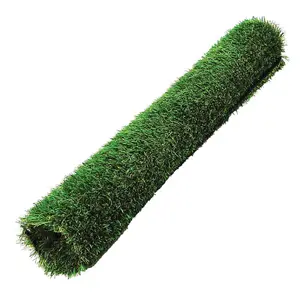 1 Roll of Realistic Natural Looking Medium Length Pile Rich Green Artificial Grass