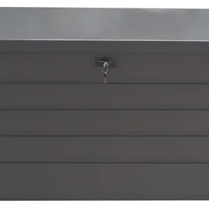 4 x 2 ft Grey Waterproof Metal Outdoor Garden Storage Box Patio Box Lockable 350 L