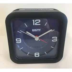 Analog Quartz Alarm Tabletop Clock - Green & White Black