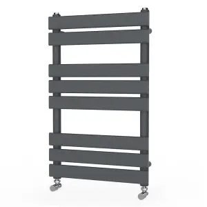 Rinse Flat Panel Anthracite Towel Radiator Bathroom Heated Towel Rail 800x500mm