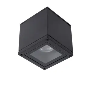 Lucide Aven Modern Surface Mounted Ceiling Spotlight Bathroom - 1xGU10 - IP65 - Black