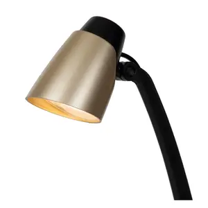 Lucide Ludo Classic Desk Lamp - LED - 1x4,5W 3000K - Matt Gold, Brass