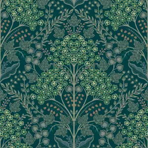 Galerie Mulberry Tree Green Floral Leaf Wallpaper Roll