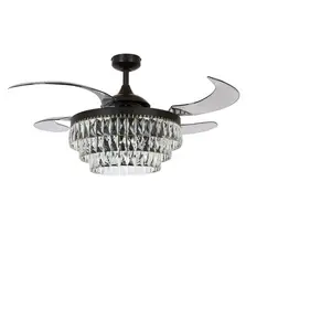 Beltran 122'' Ceiling Fan with Light Kit Black with Smoked Blades