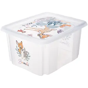 Keeeper Bambi Turn Around Stackable Box with Lid 24 Litre Transparent