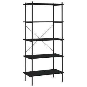 Berkfield 5-Tier Shelving Unit Black 80x40x163 cm