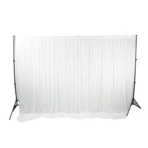 3x3 Metres Ice Silk Backdrop Photography Curtains, White