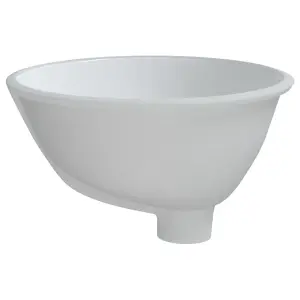 Bathroom Sink White 33x29x16.5 cm Oval Ceramic