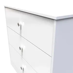 Taunton 3 Drawer Chest in White Gloss (Ready Assembled)