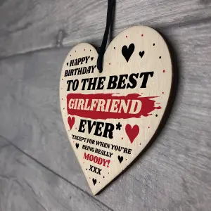 Funny Joke Gift For Girlfriend Birthday Wooden Heart Best Girlfriend Gift For Her