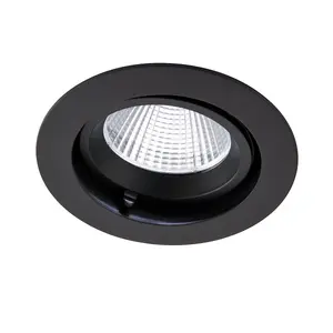 Luminosa Axial CCT 30W Round Recessed Downlight Matt Black Paint