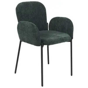 Set of 2 Dining Chairs ALBEE Dark Green