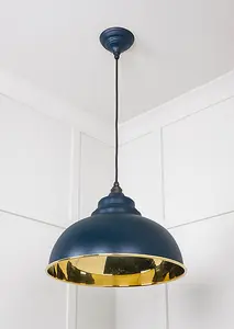 Smooth Brass Harborne Pendant in Dusk