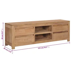 Berkfield TV Cabinet 120x30x40 cm Solid Teak Wood