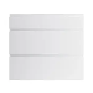 GoodHome Garcinia Integrated handle Gloss light grey Drawer front, Pack of 1 (H)715mm (W)797mm (T)19mm