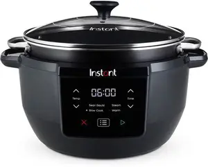 Instant Superior Slow Cooker - Digital Slow Cooker With Steamer, Sauté, Sear, Reheat And Keep Warm Functions, Removable Dishwasher Safe Pot - Up To