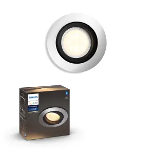 Philips Hue Smart Milliskin White Ambiance Silver Recessed Spotlights