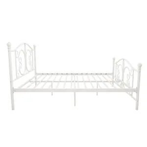 Kourtney Platform Bed White / Kingsize (5')