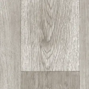 Grey Modern Wood Effect Anti-Slip Vinyl Flooring For Kitchen, Bathroom, 2.0mm Thick Vinyl Sheet-4m(13'1") X 4m(13'1")-16m²