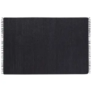 Jute Area Rug 200 x 300 cm Black SINANKOY