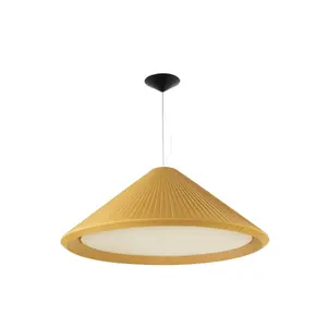 Luminosa Hue 4 Light Large Dome Ceiling Pendant Yellow, E27