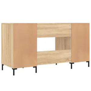 Berkfield Desk Sonoma Oak 140x50x75 cm Engineered Wood