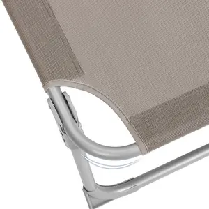 Salerna 193cm Long Single Chaise Taupe