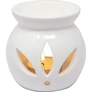 Set Of 4 Oil Burner With Scents Fragrance Aroma Granules Home Oils Gift 8Cm Melt