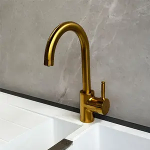 Liquida BHT311BG 3 In 1 Brushed Gold Kitchen Instant Boiling Hot Water Tap