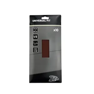 Universal Fit Assorted Unpunched 1/2 sanding sheet set (L)280mm (W)115mm, Pack of 10