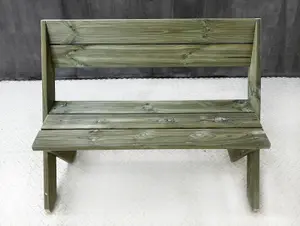 DeckFusion wooden garden bench (natural finish)