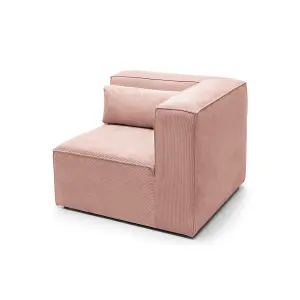 Doris Corner Unit Module in Pink Cord Chenille