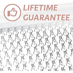 GlamHaus Heavy Duty Fly Screen Aluminium Chain Curtain - Protects Against Flies, Wasps & Insects