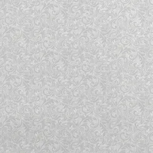 Aroa White Scroll Textured Wallpaper