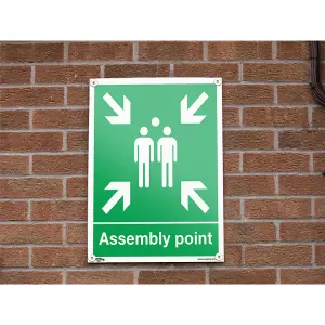 Sealey Safe Conditions Safety Sign Assembly Point - Rigid Plastic SS37P1