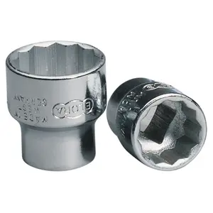 Draper Elora Bi-Hexagon Socket, 3/8" Sq. Dr., 15mm 25911