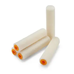 Harris Trade Short Pile Woven polyester Roller sleeve, Pack of 5, (L)101.6mm (D)6.92mm