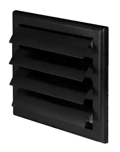 Black Duct Gravity Flaps 190mm x 190mm / 100mm / 4" Vent Cover