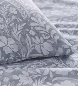 Simply Charlotte Olivia Duvet Cover Set Floral Grey Bedding