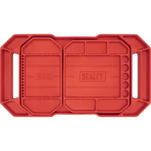 3 Pack Non-Slip Flexible Tool Trays - Versatile Garage Storage Solutions in 3 Sizes