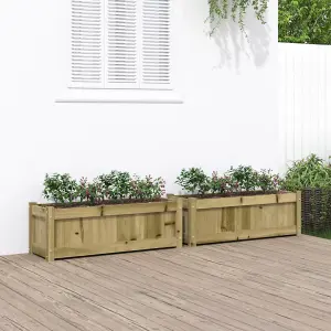 Berkfield Garden Planters 2 pcs Impregnated Wood Pine