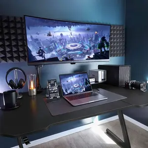 Ergonomic Gaming Computer Desk Black / 75cm H x 120cm W x 60cm D